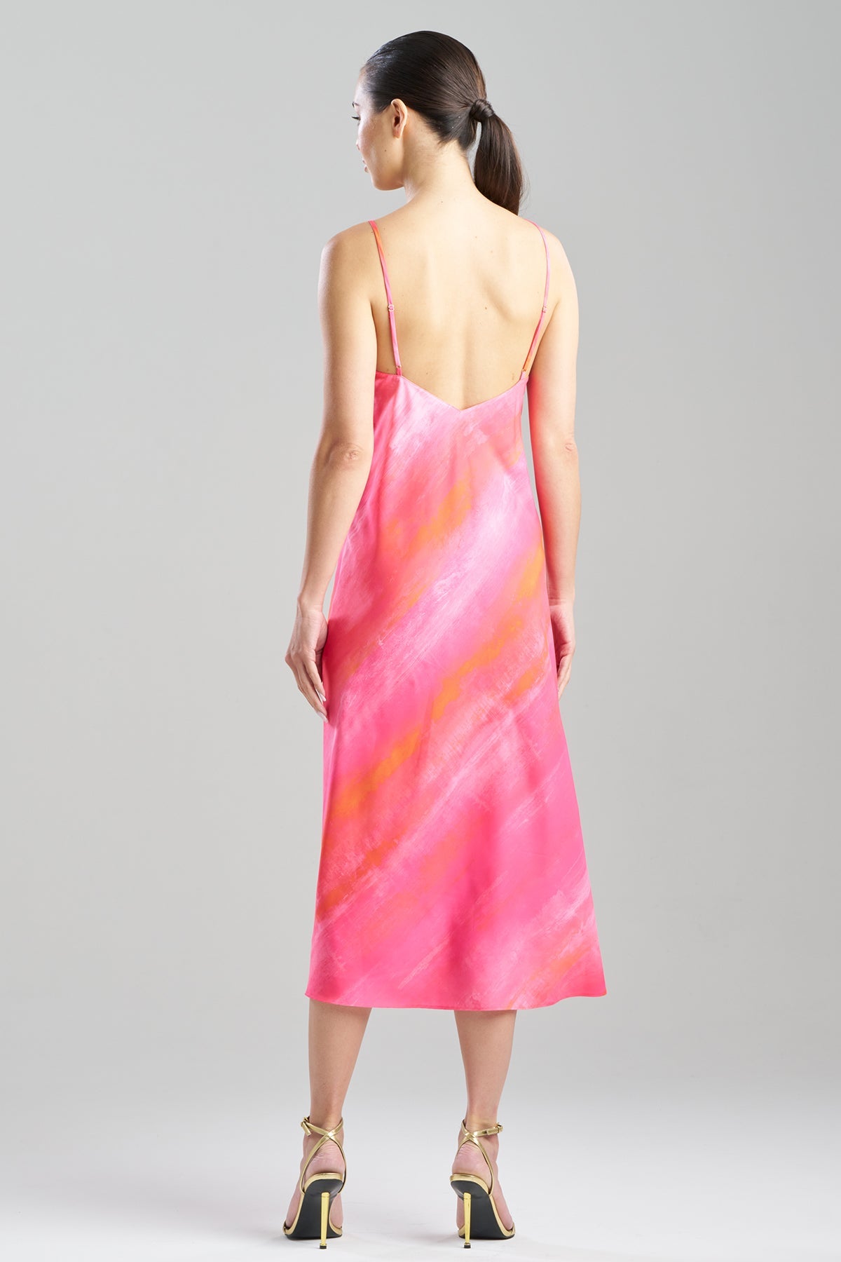 Natori Aurora Printed Satin Slip Dress