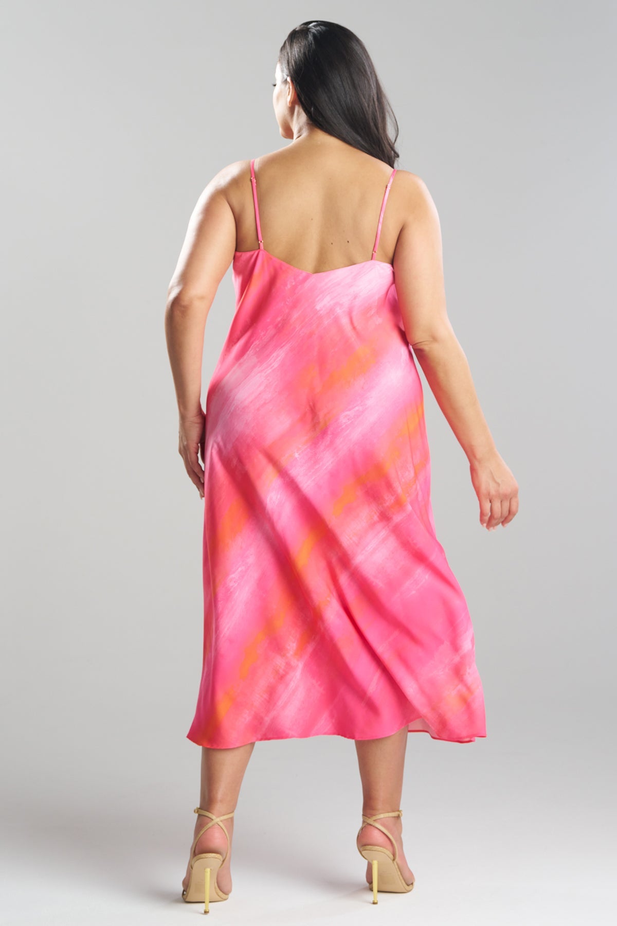 Natori Aurora Printed Satin Slip Dress