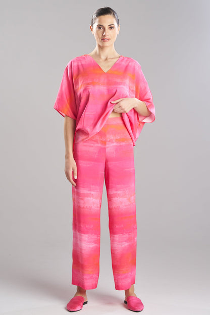 Natori Aurora Printed Satin Pants