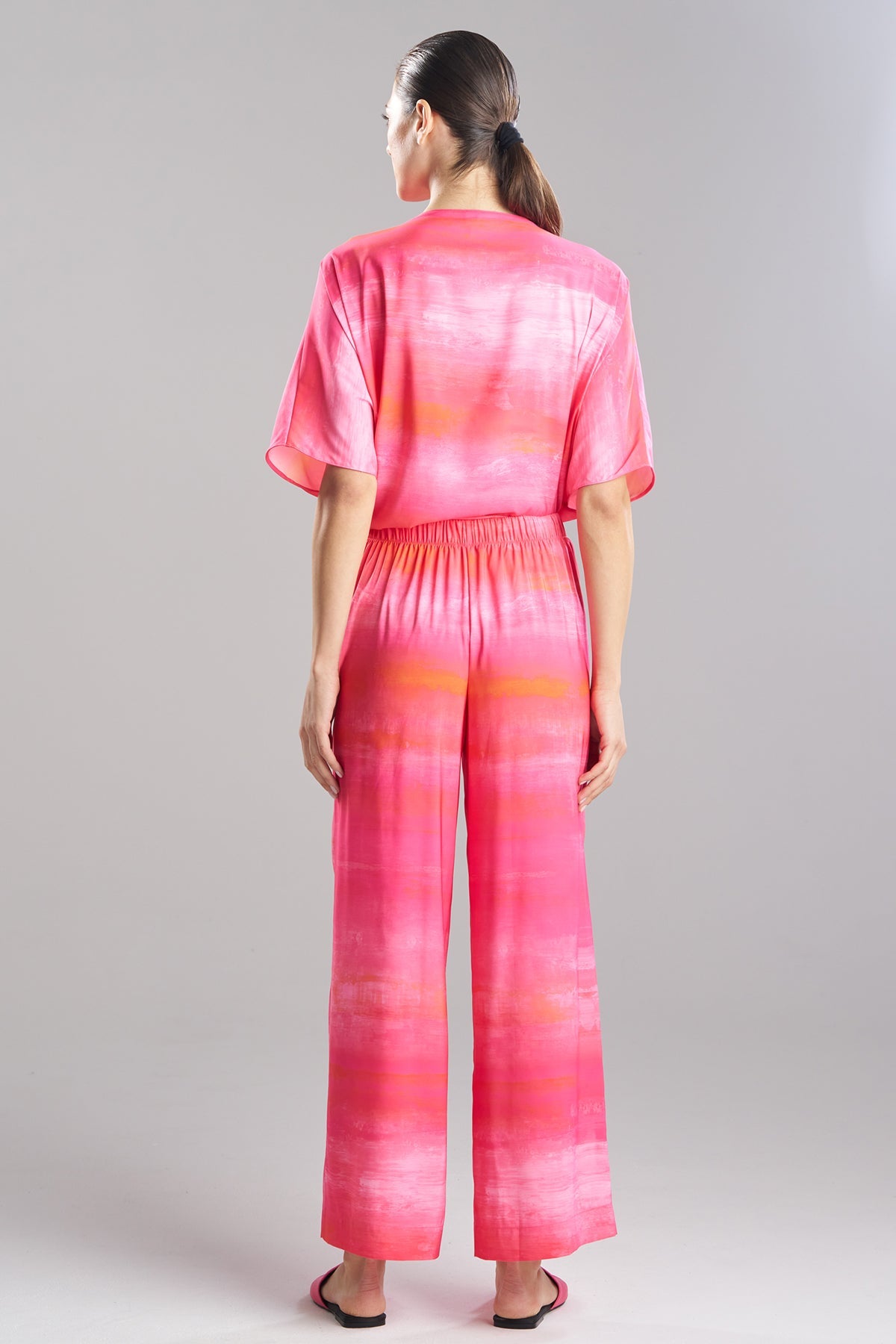 Natori Aurora Printed Satin Pants