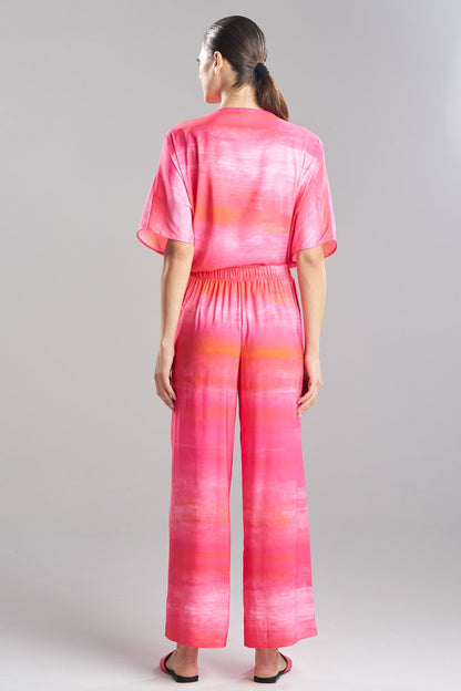 Natori Aurora Printed Satin Pants