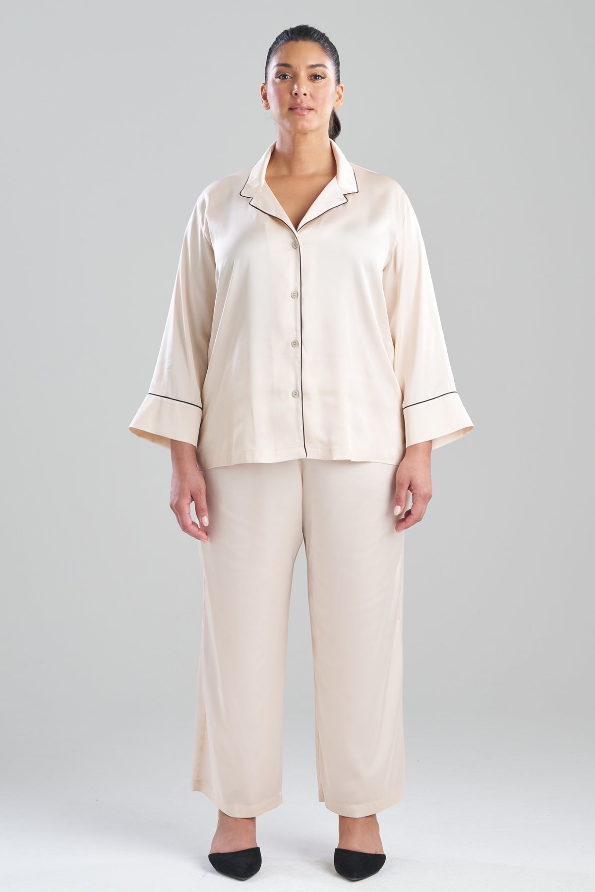 Natori Satin Essentials Notch PJ Set