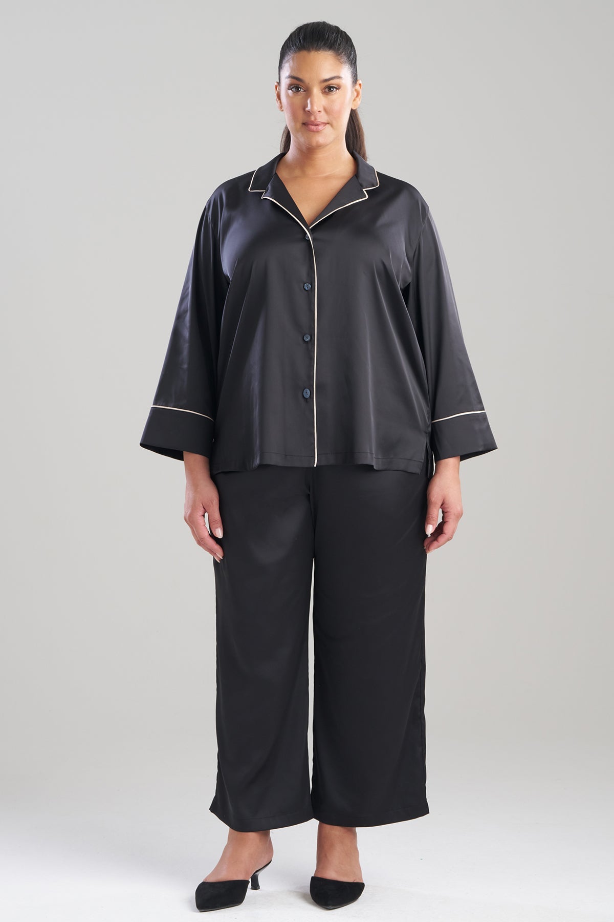 Natori Satin Essentials Notch PJ Set