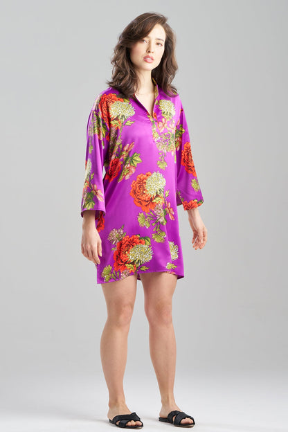 Natori Crysanthe Printed Satin Sleepshirt