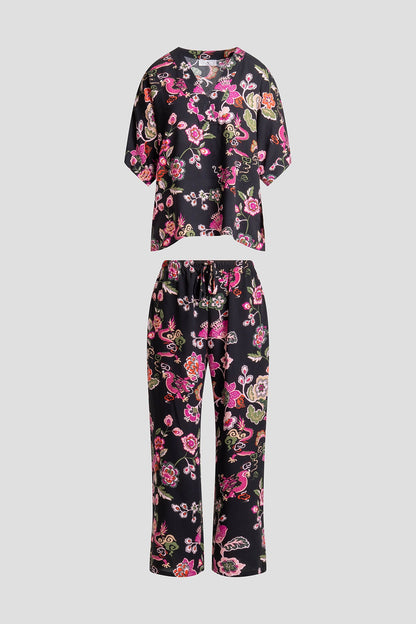 Natori Fleur Dragon Printed Challis PJ Set