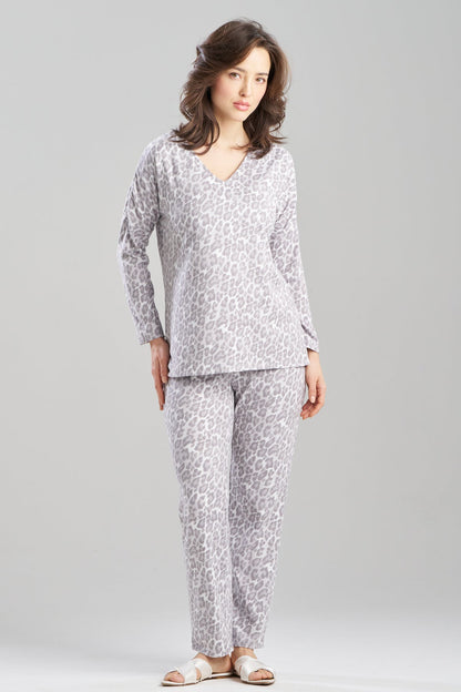 Natori Wild Instinct Printed Brushed Knit PJ Set
