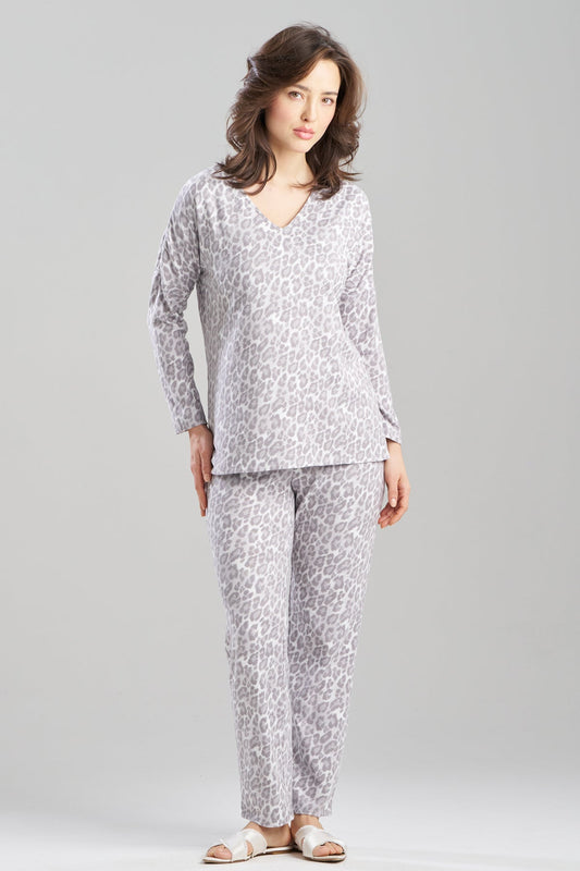 Natori Wild Instinct Printed Brushed Knit PJ Set