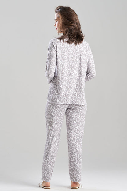 Natori Wild Instinct Printed Brushed Knit PJ Set