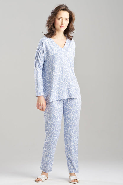 Natori Wild Instinct Printed Brushed Knit PJ Set