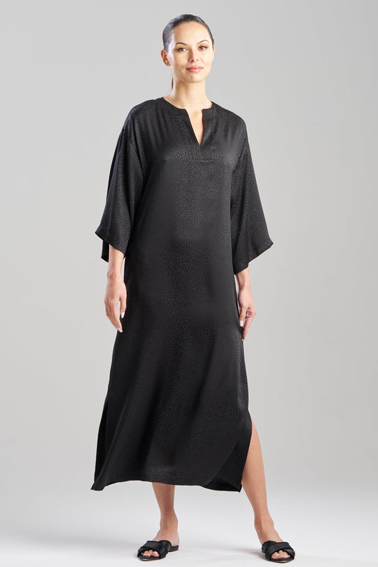 Natori Wilderness Satin Jacquard Caftan