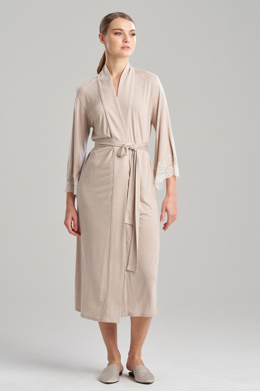 Natori Buy Luxe Shangri-la TENCEL™ Robe in Heather Cashmere/Ivory Online