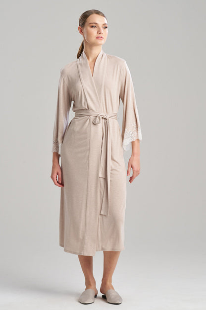 Natori Buy Luxe Shangri-la TENCEL™ Robe in Heather Cashmere/Ivory Online