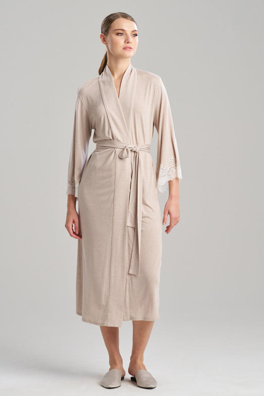 Natori Buy Luxe Shangri-la TENCEL™ Robe in Heather Cashmere/Ivory Online