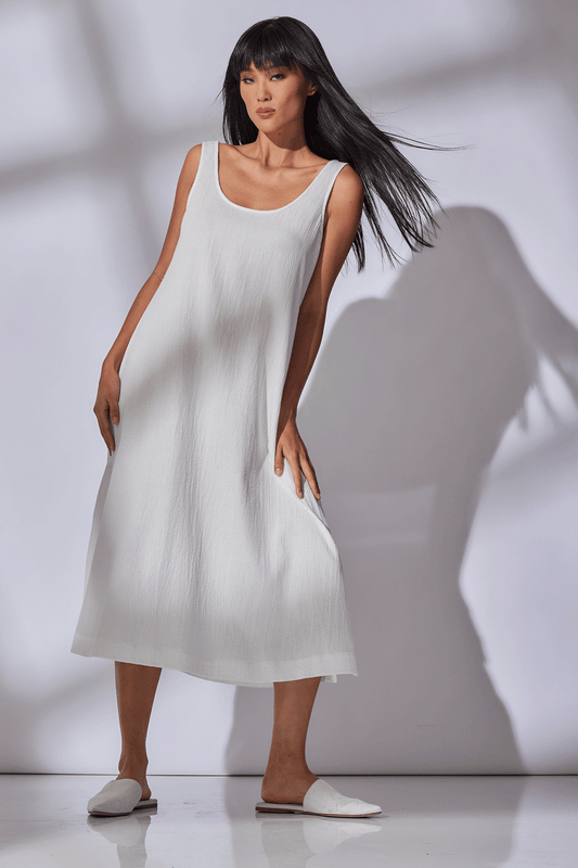 Natori Buy Onsen Cotton Tank Slip Dress in White Online