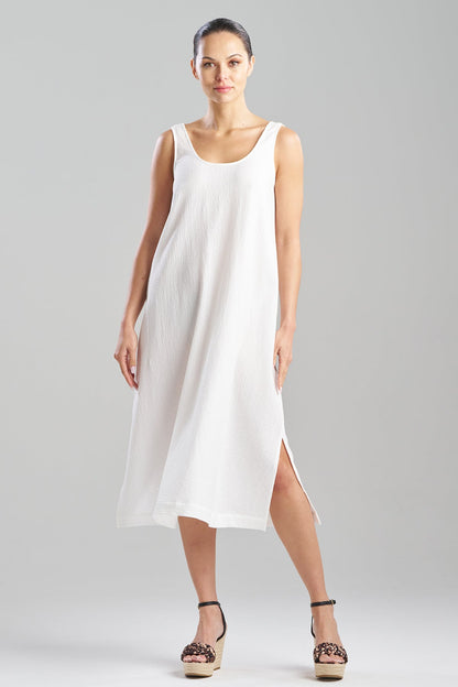 Natori Buy Onsen Cotton Tank Slip Dress in White Online