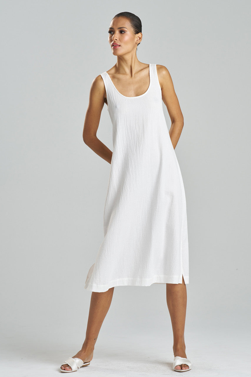 Natori Buy Onsen Cotton Tank Slip Dress in White Online