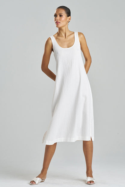 Natori Buy Onsen Cotton Tank Slip Dress in White Online