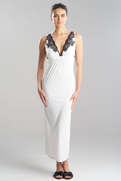 Natori Buy Enchant Lace Applique Gown in Ivory/Black Online