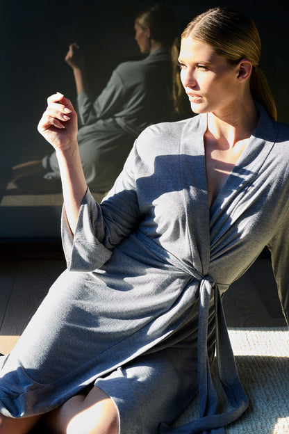 Natori Buy Shangri-La TENCEL™ Robe in Heather Gray Online
