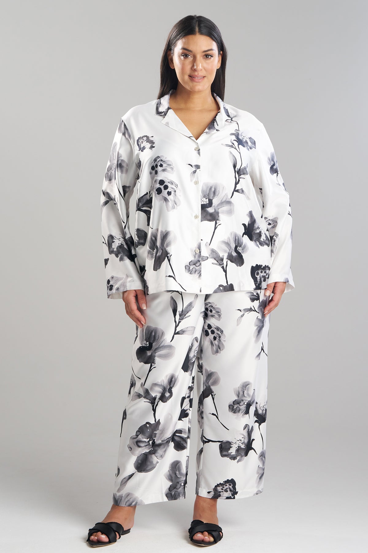 Natori Aurelia Charmeuse Notch PJ Set