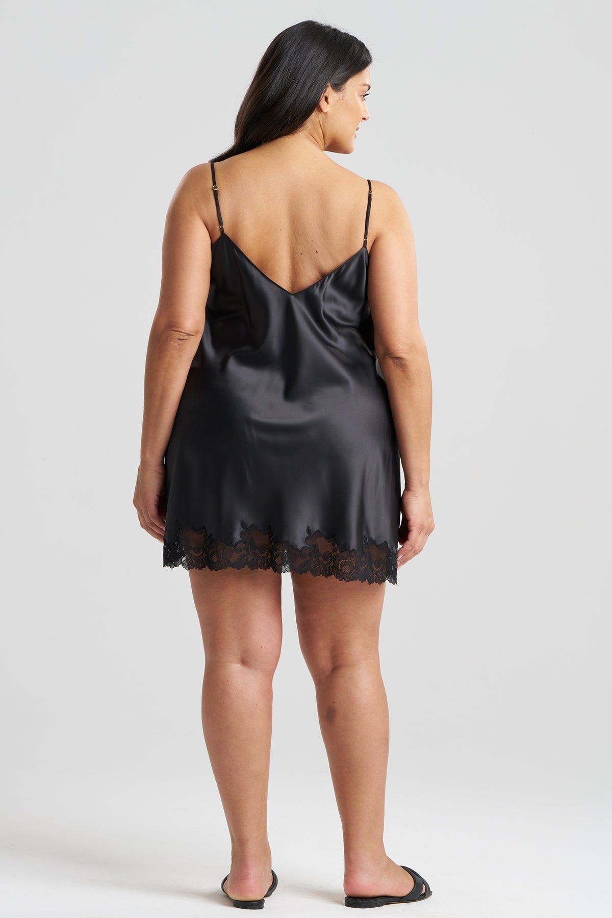 Natori Buy Peony Glamour Chemise in Black Online