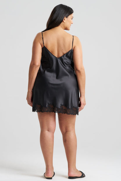 Natori Buy Peony Glamour Chemise in Black Online