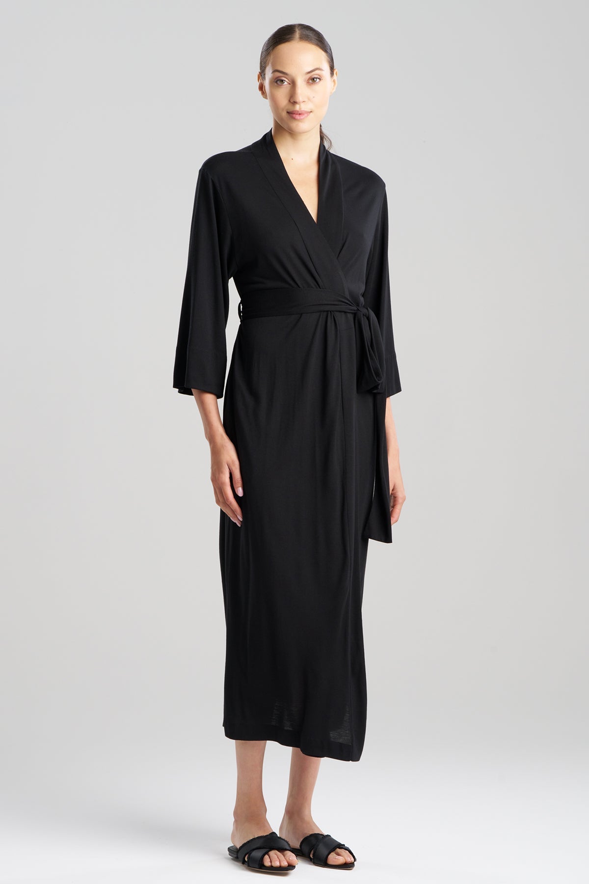 Natori Buy Shangri-La TENCEL™ Robe in Black Online