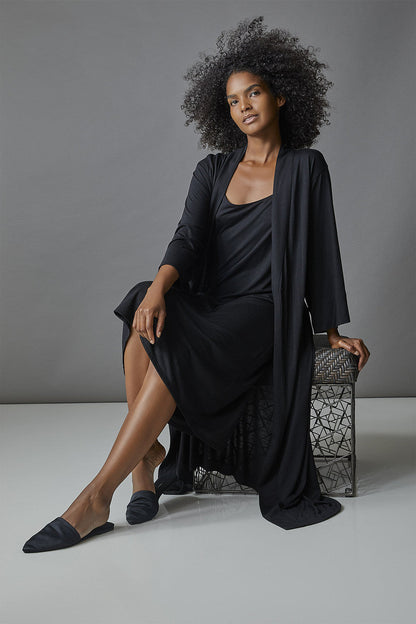Natori Buy Shangri-La TENCEL™ Robe in Black Online