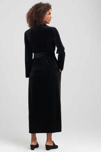 Natori Buy Natalie Velvet Robe in Black Online