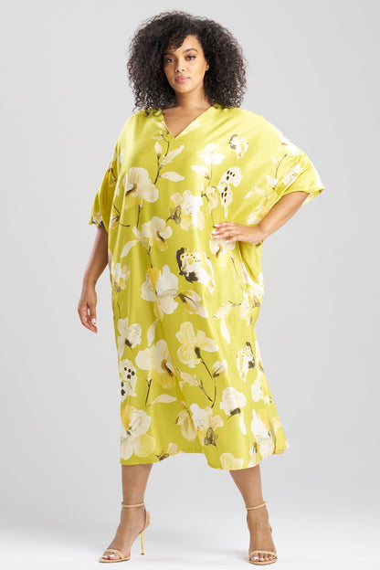 Natori Aurelia Charmeuse V-Neck Caftan