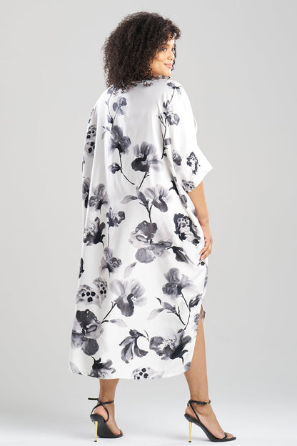 Natori Aurelia Charmeuse V-Neck Caftan