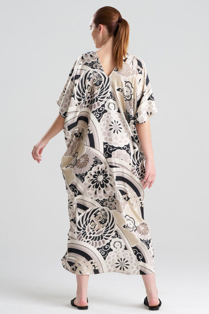 Natori Medallion V-Neck Caftan