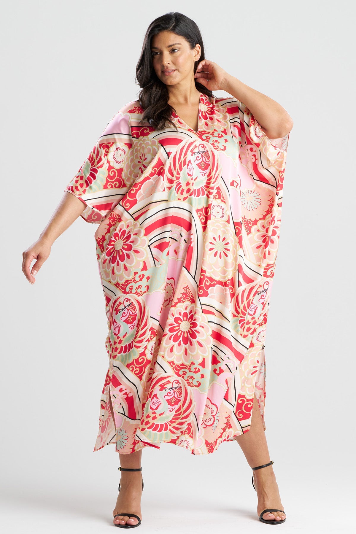 Natori Medallion V-Neck Caftan