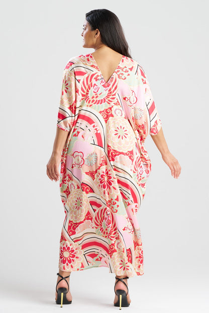 Natori Medallion V-Neck Caftan
