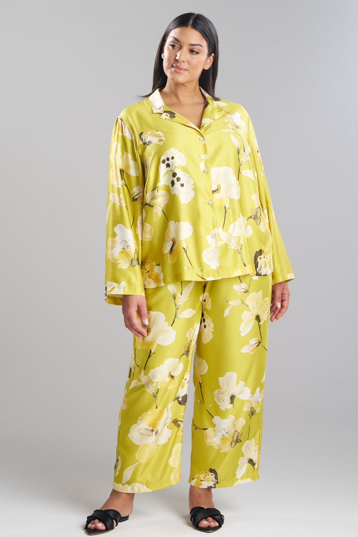 Natori Aurelia Charmeuse Notch PJ Set