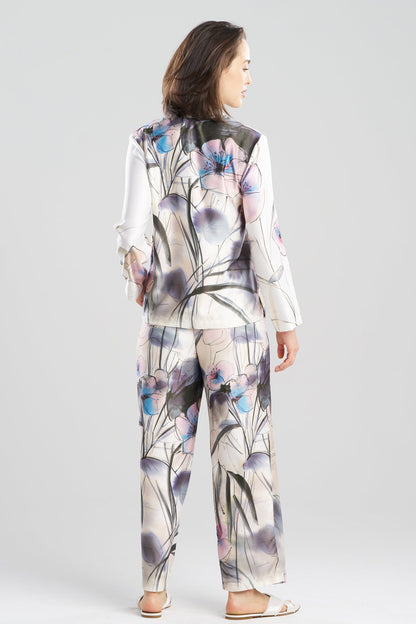 Natori Hiyaku Printed Charmeuse Notch PJ