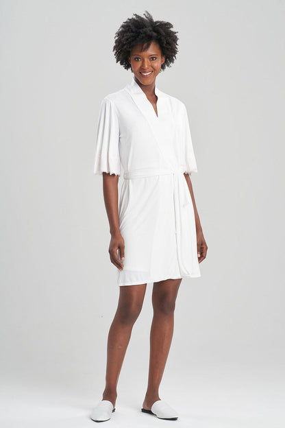 Natori Buy Enchant Wrap With Lace in Ivory/Shell Pink Online