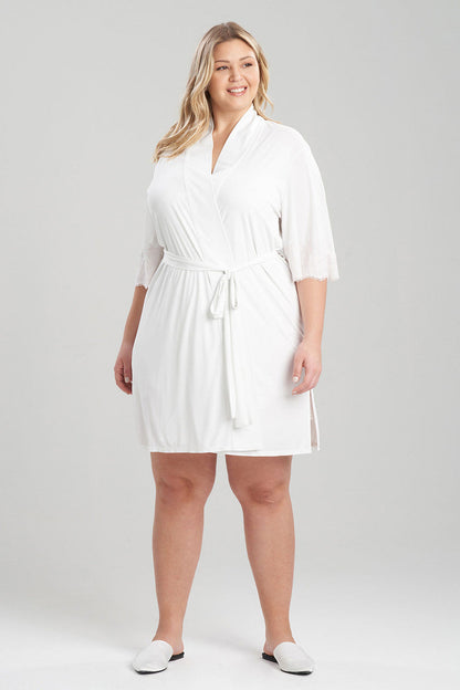 Natori Buy Enchant Wrap With Lace in Ivory/Shell Pink Online