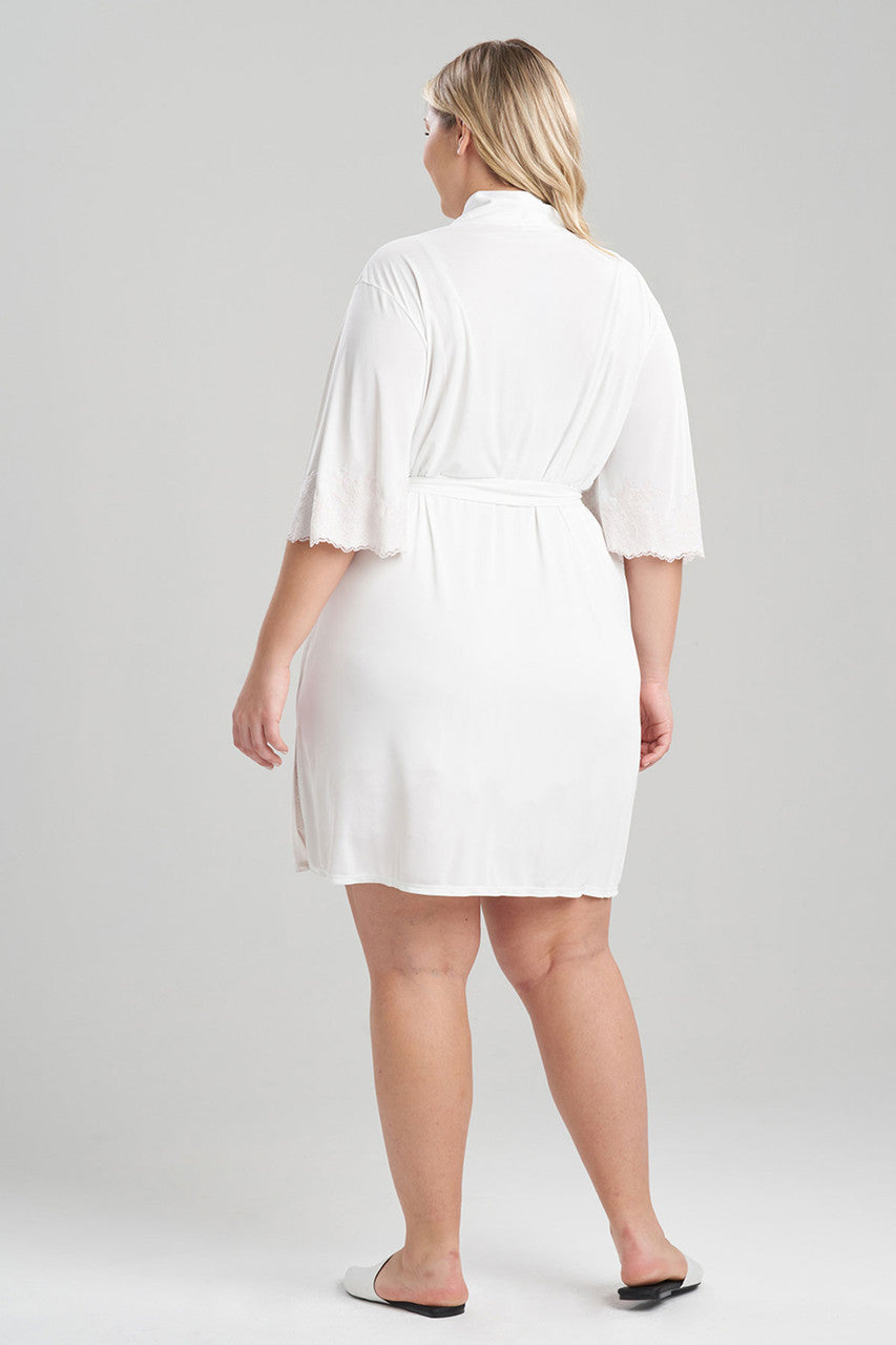 Natori Buy Enchant Wrap With Lace in Ivory/Shell Pink Online