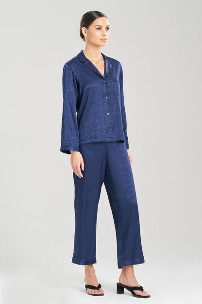 Natori Buy Infinity Jacquard PJ in Midnight Heather Navy Online