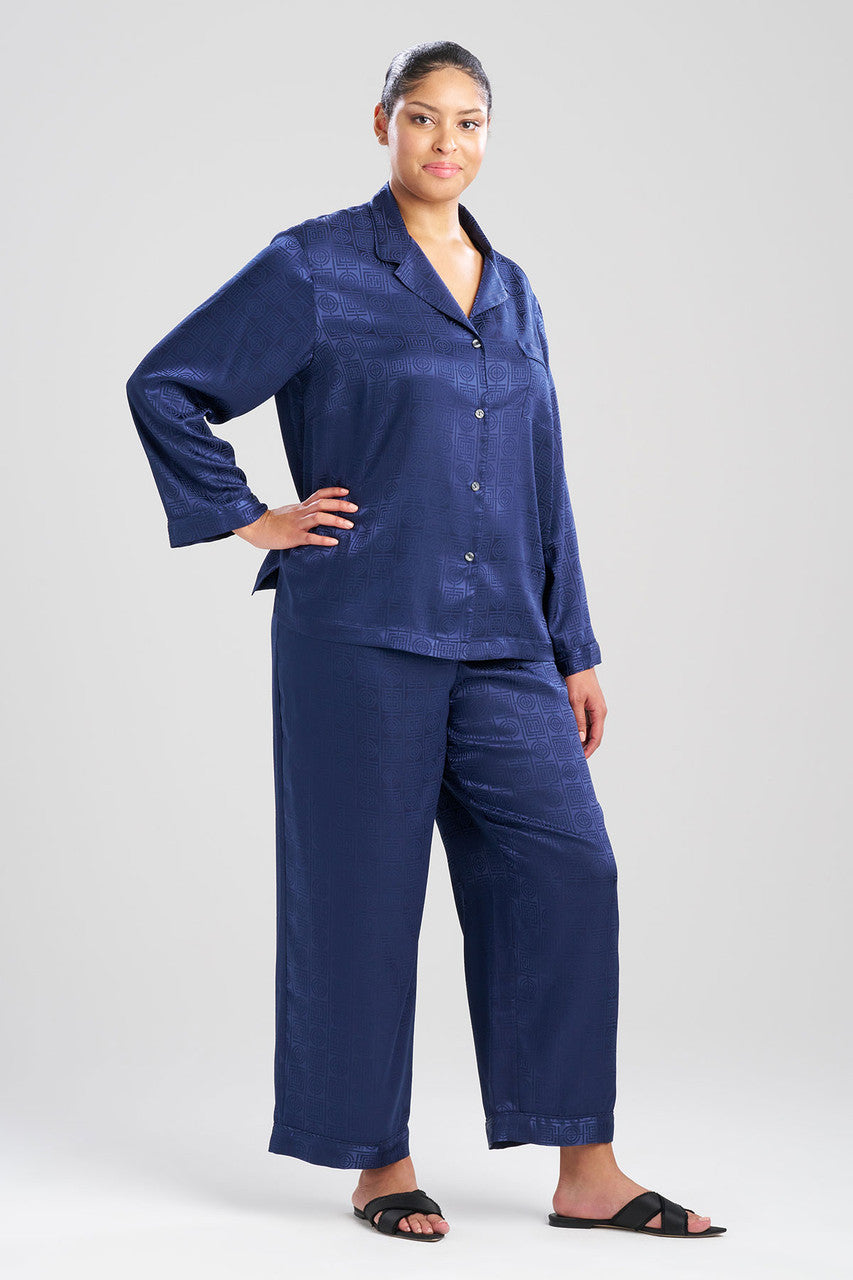 Natori Buy Infinity Jacquard PJ in Midnight Heather Navy Online