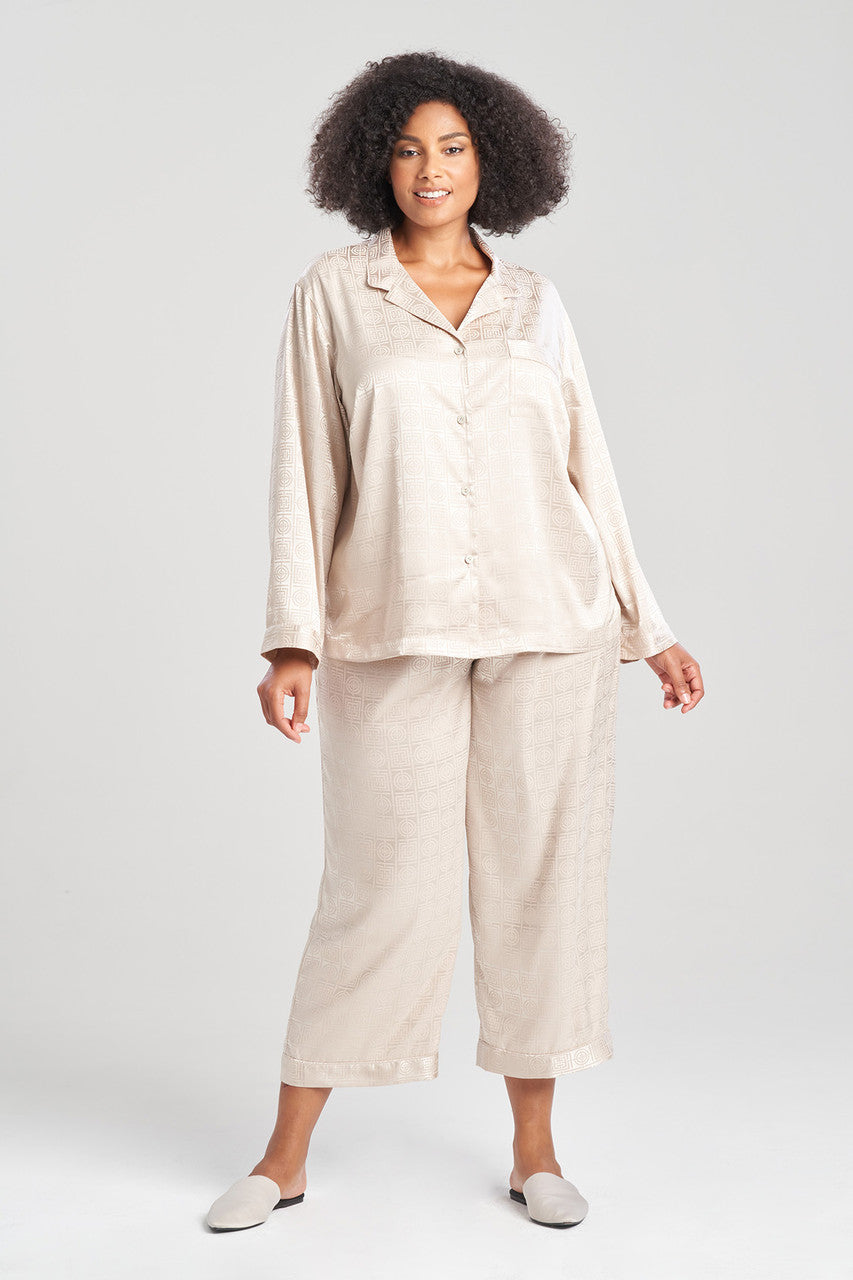 Natori Buy Infinity Jacquard PJ in Sand Taupe Online