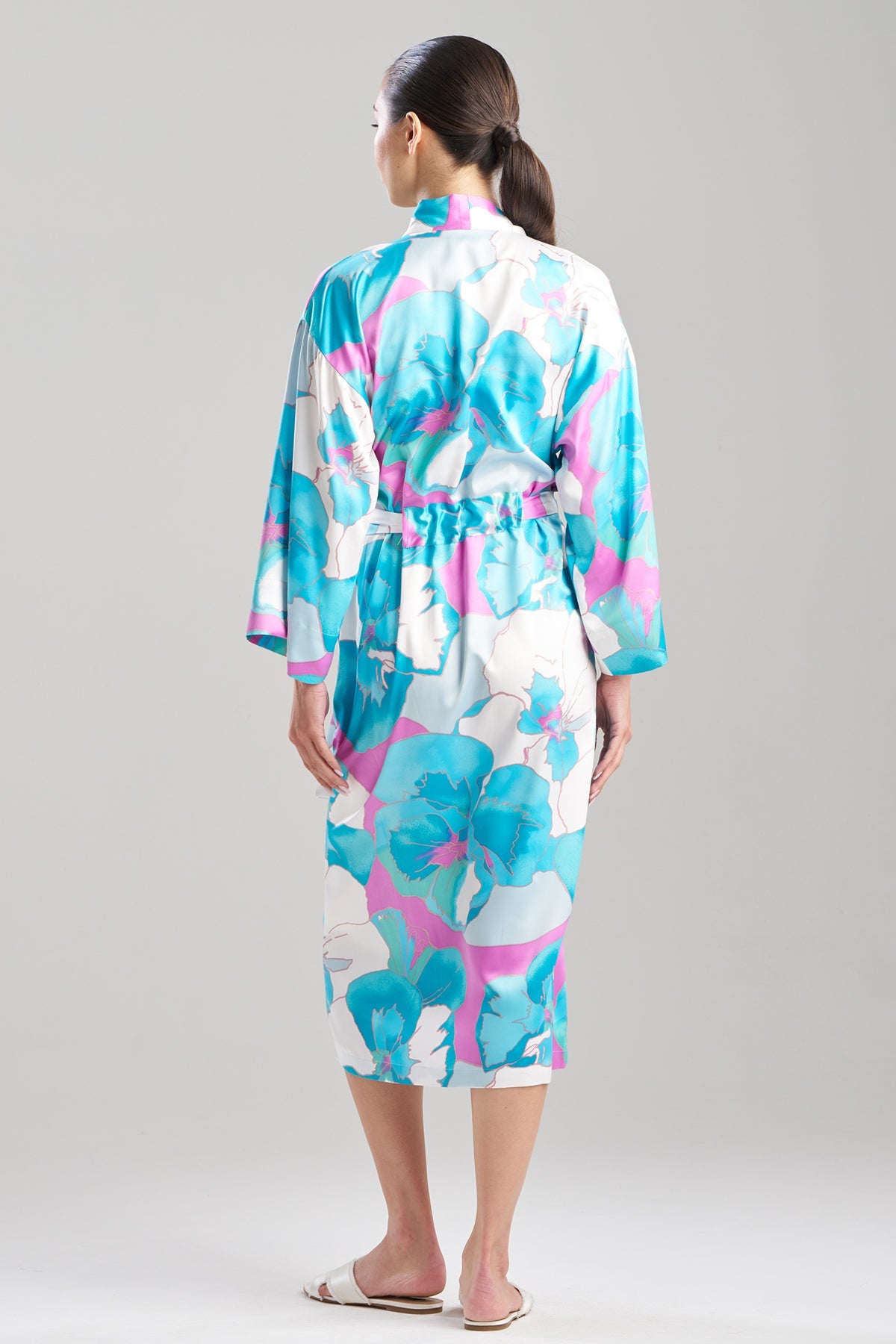 Natori Floria Printed Satin Robe