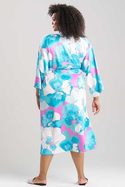 Natori Floria Printed Satin Robe