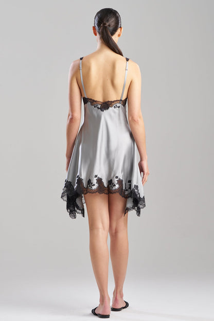 Natori Lolita Lace V-Neck Silk Chemise