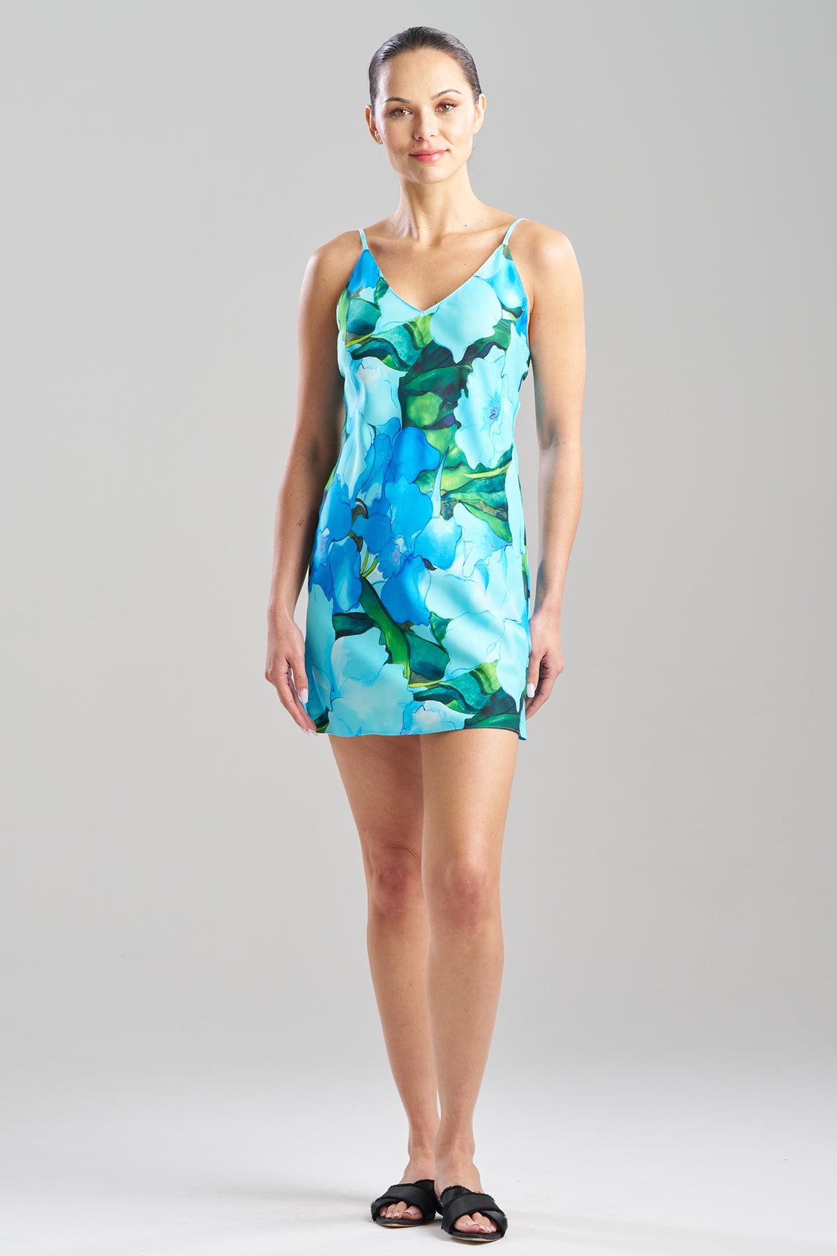 Natori Isla Printed Satin Chemise