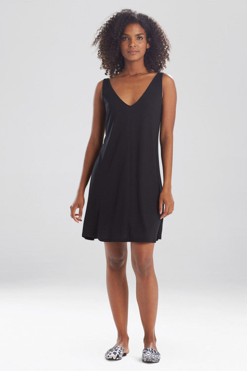 Natori Buy Shangri-La TENCEL™ V-Neck Chemise in Black Online