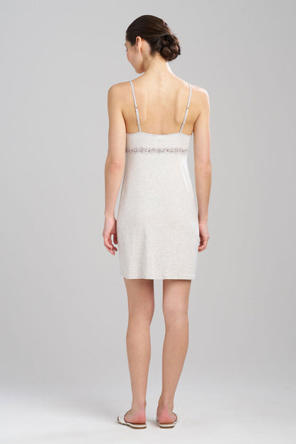Natori Buy Feathers Essentials Lenzing™ Ecovero™ Viscose Lace Applique Chemise in Heather Pebblestone Online