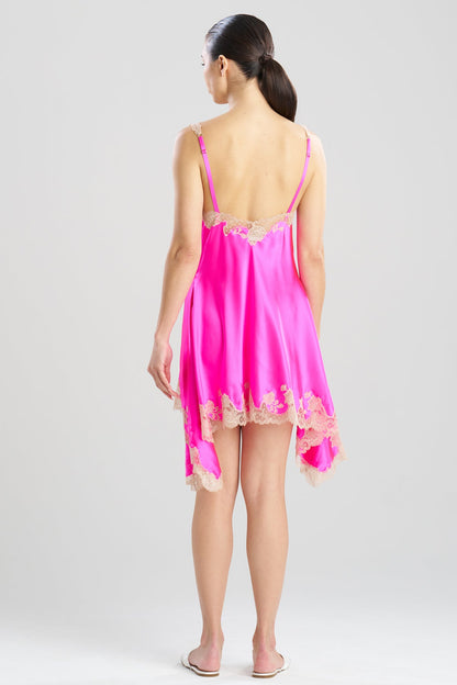 Natori Lolita Lace V-Neck Silk Chemise