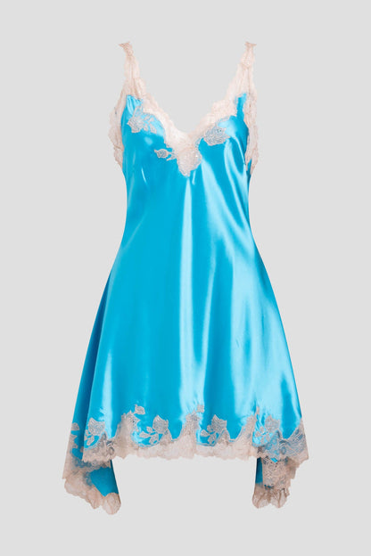 Natori Lolita Lace V-Neck Silk Chemise